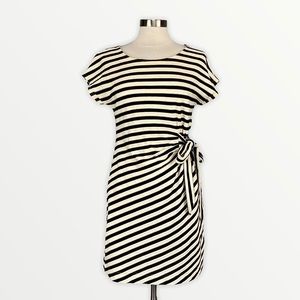 Anthropologie Saturday Sunday Womens Isabel Striped Dress Black Cream size Small